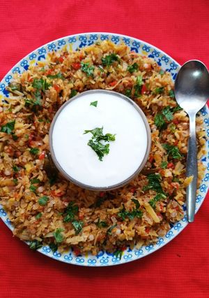 A picture of Sweet Potato And Sabudana Khichdi (Maha Shivratri Vrat Falahar).