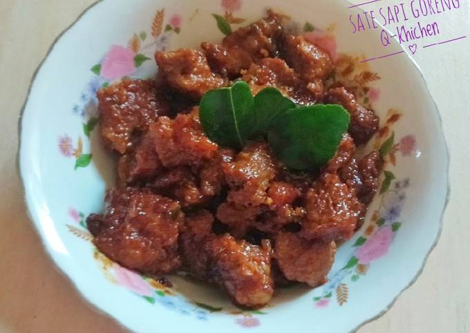 Cara Memasak Sate sapi goreng Untuk Pemula