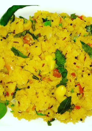 A picture of #gharelu upma recipe healthy recipe.