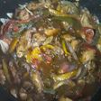 Pollo con vegetales estilo Oriental/Mediterráneo