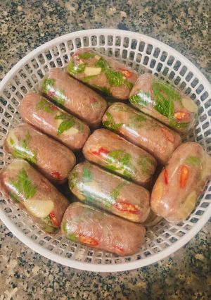 Hình của món Nem chua thanh hoá.
