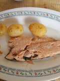 Filetes de Truchas y papas cocidas al horno
