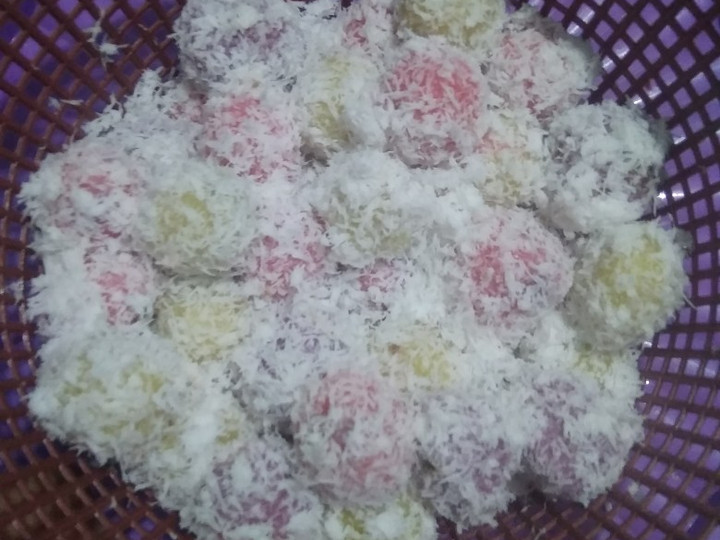 Cara Memasak Klepon pelangi isi coklat Enak Dan Mudah