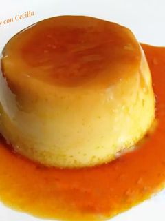 Una foto de Flan con caramelo