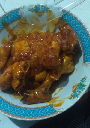 Foto resep Ayam Goreng Pedas Manis (saus hot lava)