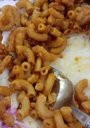 صورة لوصفة معكرونه بالجبن على طريقة بنت الإمارات 😋😋