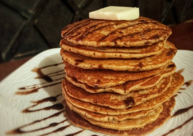 Resep White coffee pancake with chocco sauce, Enak