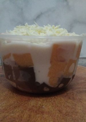 Foto resep Salad Puding Pepaya Coklat