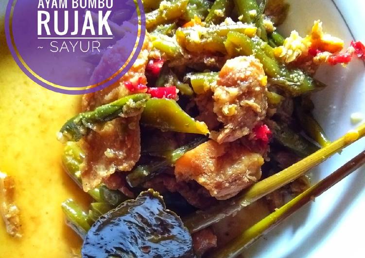 Resep Ayam Jawa &#34;Bumbu Rujak&#34; + sayur 👍 Anti Gagal