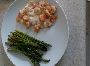 Una foto de Camarones gratinados