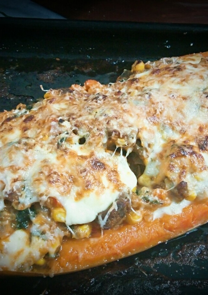 Una foto de Calabaza rellena