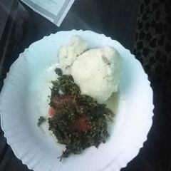 A picture of Saga and dodo served with Ugali.