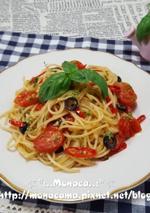 油漬番茄義大利麵 Tomato Confit Pasta 的食譜成品照片