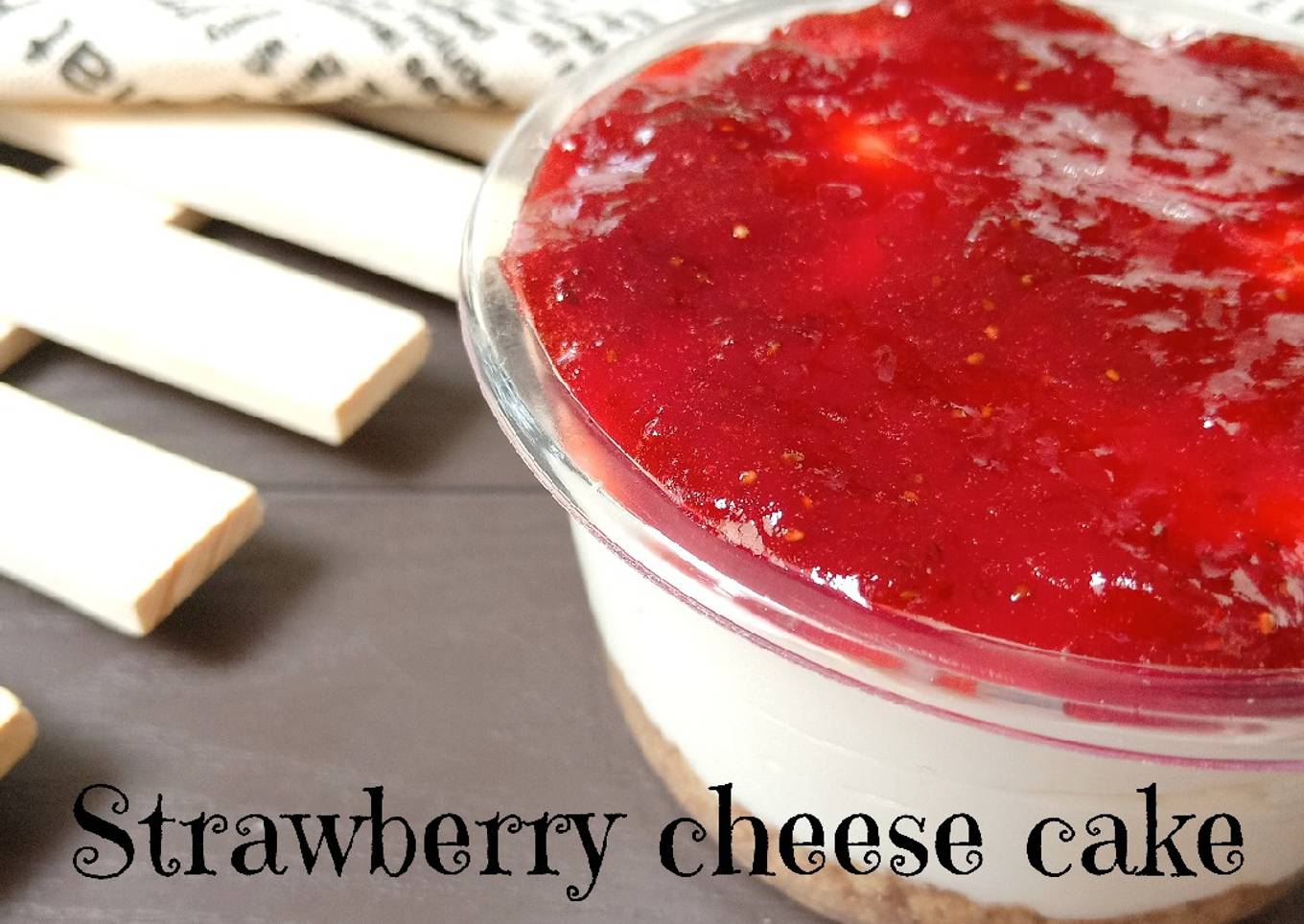 Strawberry cheese cake praktis