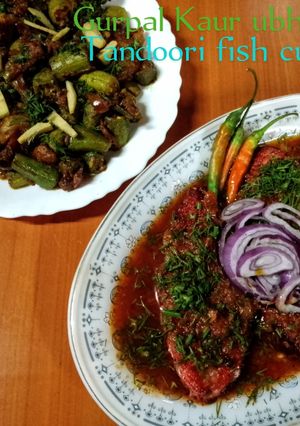 A picture of Tandoori fish curry 🐠.