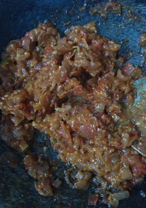A picture of Baingn ka bhrtha.