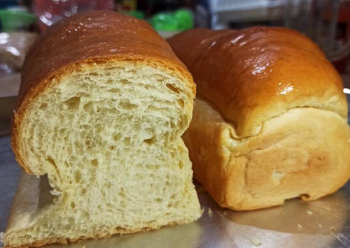 Cara Gampang Membuat Roti tawar 300 g terigu jadi 2 loyang yang Lezat