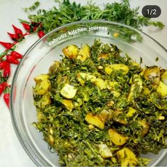 A picture of Chane ka saag.