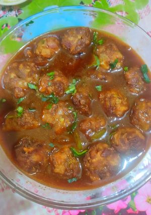 A picture of Veg Manchurian.