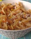 Ensalada de pasta de lentejas