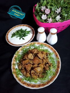 عکسی از دستور خوراک سنگدان مرغ الهام پز