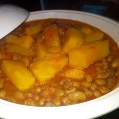 A picture of Yam and beans porridge.