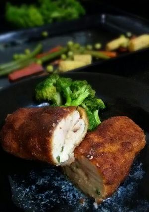 A picture of Chicken Ala Kiev.