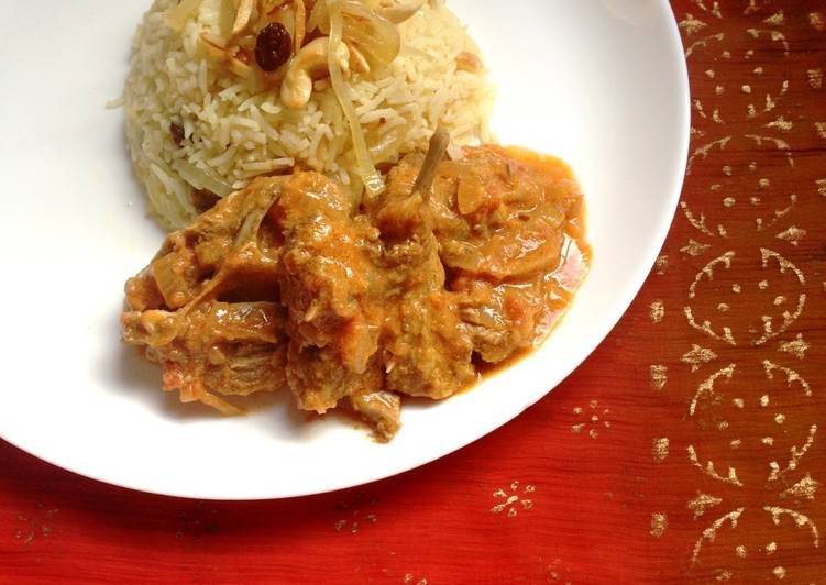 Recipe of Perfect Rogan Josh with Zafrani Pulao