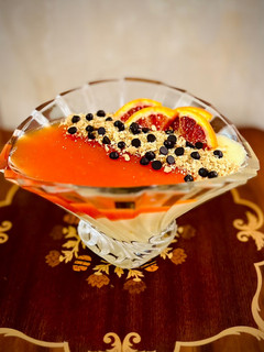 عکسی از دستور محلبی (مهلبی)دو رنگ پرتقالی 🍊