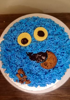 A picture of Monster cookies cake.