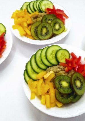 A picture of Quinoa Pulao (Presentation inspired by Hawaiian Poke Bowl).