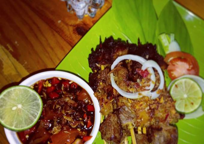 Resep: Sate sapi bumbu kecap Yang Sederhana