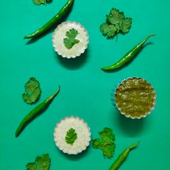 A picture of Green Chutney Raita.