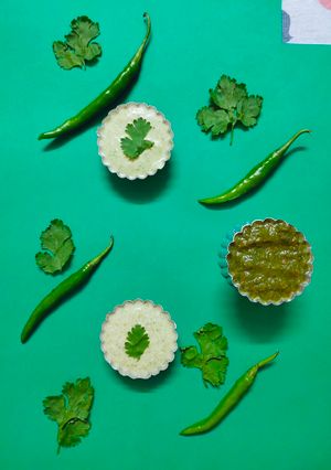 A picture of Green Chutney Raita.