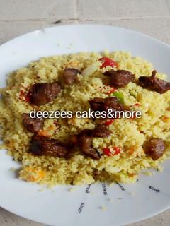 A picture of Stir fry couscous.