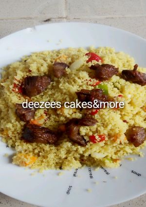 A picture of Stir fry couscous.