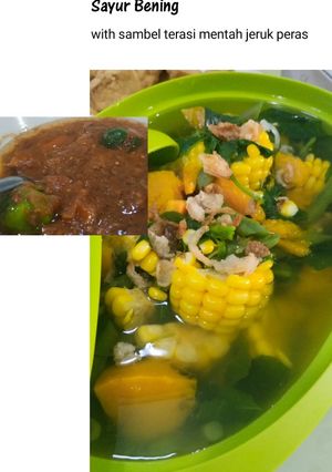 Foto resep Sayur Bening dan Sambel Terasi
