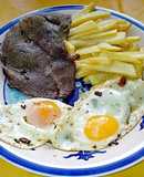 Bistec de Huachalomo a lo Pobre