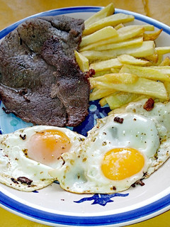 Una foto de Bistec de Huachalomo a lo Pobre