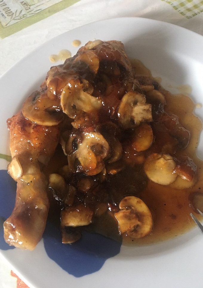 Una foto de Contramuslo de pollo con miel