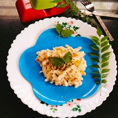 A picture of CREAMY Cheese Pasta 🍝/ Sweet corn kernels pasta 🤤.