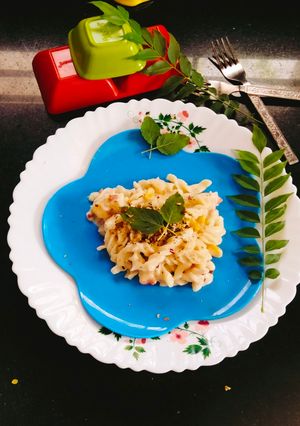 A picture of CREAMY Cheese Pasta 🍝/ Sweet corn kernels pasta 🤤.