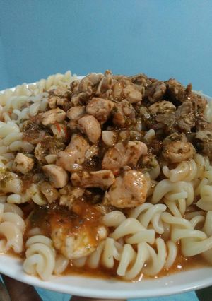 Foto resep Pasta spiral saus ayam bayam