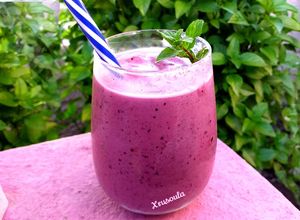 Φωτογραφία της συνταγής Smoothie με μύρτιλα, για επίπεδη κοιλιά