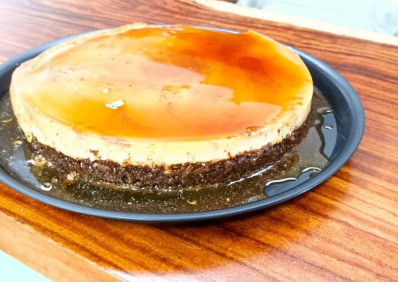 Chocoflan de chocolate amargo al 70%