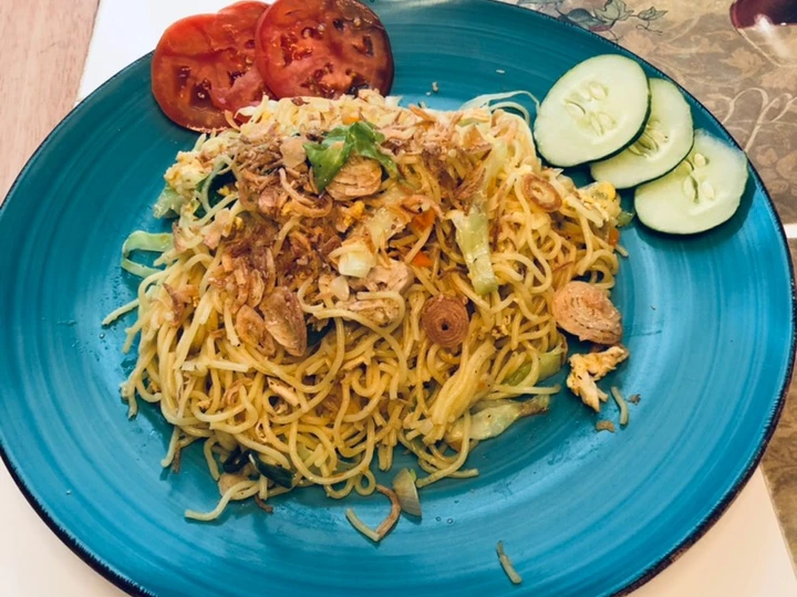 Cara Gampang Membikin Resep Mie goreng Ayam yang Uenak Anti Ribet, Mantap Sekali