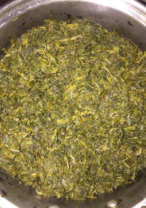 A picture of Dek and osuga(kienyeji greens).