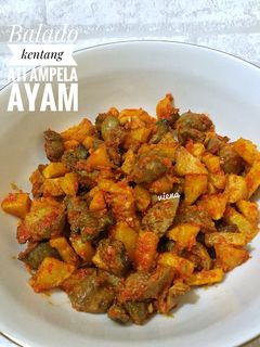 Foto resep Balado Kentang ati ampela ayam