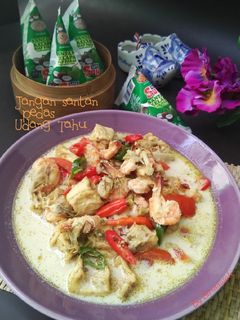 Foto resep Jangan Santan Pedas Udang Tahu