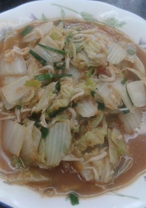 銀魚白菜 的食譜成品照片